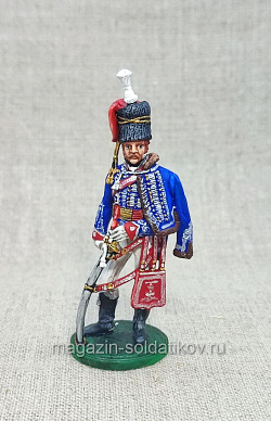 Миниатюра из олова Офицер британских гусар, 1812-15 гг., 54 мм, Студия Большой полк (ИЛ1359.12.04.54) (ИЛ1359.12.04.54 )