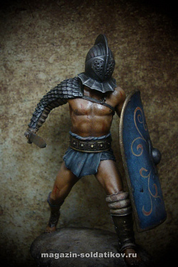 Сборная фигура из смолы Roman gladiator Secutor, 75 mm. Mercury Models