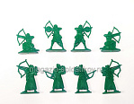Солдатики из пластика Усиление, сарацины, стрелки (8 шт., изумрудный) 1:32, Уфимский солдатик - фото