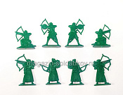 Солдатики из пластика Усиление, сарацины, стрелки (8 шт., изумрудный) 1:32, Уфимский солдатик - фото