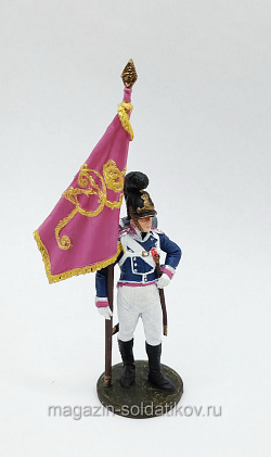Знаменосец 4-го пех. полка фон Франкемона, Вюртемберг, 1811-12 гг., 54 мм, Soldanir (QF0409) (QF0409)