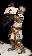 Сборная миниатюра из металла Тевтонский рыцарь, 1242 г., 1:30, Оловянный парад - фото