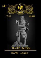 Сборная миниатюра из смолы Старый воин, 75 мм, Altores studio - фото