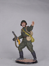 Миниатюра в росписи Гвардии рядовой Красной Армии, 1943-45 гг. СССР, 1:32, Сибирский партизан - фото