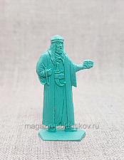 Солдатики из пластика Киевская Русь. Мирный житель. Купец Зафир (зеленый), Воины и битвы - фото