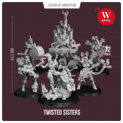 Сборные фигуры из смолы Twisted Sisters Band, 28 мм, Артель авторской миниатюры «W» - фото