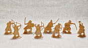 Монголы. Пешие воины (8 шт, пластик, песочный), Воины и битвы - фото