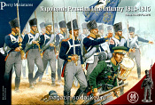 Сборные фигуры из пластика Прусская пехота и егеря-волонтёры 1813-1815 BOX Perry - фото