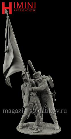 Сборная миниатюра из смолы Виньетка «Бородинское сражение», 75 мм, HIMINI