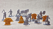 Солдатики из пластика Хлеб-всему голова, полный набор (14 шт, серебряный) Воины и битвы - фото