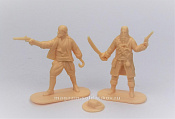 Солдатики из пластика Пираты, набор 2 шт (бежевые), 1:32, Уфимский солдатик - фото
