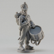 Сборная миниатюра из смолы Барабанщик фузилёрной роты в бою, Франция, 28 мм, Аванпост - фото