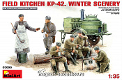 Сборная модель из пластика Полевая кухня КП-42, зимний вариант MiniArt (1/35) - фото