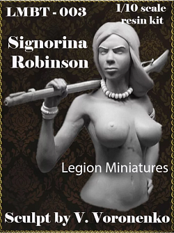 Сборная миниатюра из смолы Singorina Robinson, 1:10, Legion Miniatures