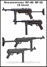 Аксессуары из смолы Пистолеты-пулемёты MP-38 и MP-40, 1/35 Evolution - фото