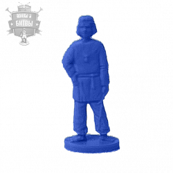 Солдатики из пластика Мальчик, играющий в бабки 2 (синий), Воины и битвы