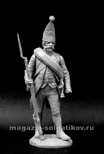 Сборная фигура из смолы Суворовский гренадер (мушкетер), 90 мм Chronos Miniatures - фото