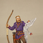 Миниатюра в росписи Викинг-лучник с гусем, 9-10 век, 54 мм, Сибирский партизан.