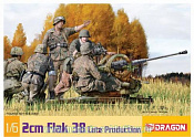 Сборная модель из пластика Д Пушка 2см, Flak 38 поздняя (1/6) Dragon - фото