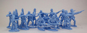 Солдатики из пластика Union 16 figures in 4 poses (light blue) 1:32, Timpo - фото