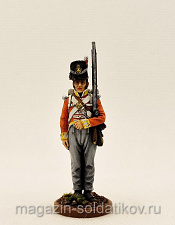 Миниатюра из олова Пехотинец 44-го полка. Британия, 1815 г, Студия Большой полк - фото