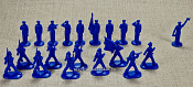 Матросы 40 мм (20 шт, пластик, синий), Воины и битвы - фото