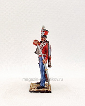 Миниатюра из олова Русский гусар 1827-35 гг., 54 мм, Судия Большой полк - фото