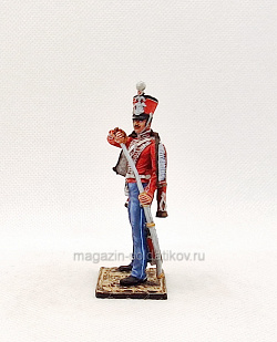 Миниатюра из олова Русский гусар 1827-35 гг., 54 мм, Судия Большой полк
