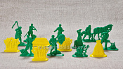 Солдатики из пластика Хлеб-всему голова, полный набор (14 шт, зелёный) Воины и битвы - фото