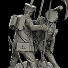 Сборная миниатюра из смолы Виньетка «Бородинское сражение», 75 мм, HIMINI