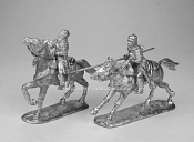 Сборные фигуры из металла Польская кавалерия XVII века, набор №3 (2 фигуры) 28 мм, Figures from Leon - фото