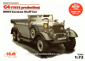 Сборная модель из пластика Немецкий автомобиль G4 образца 1935 г. IIМВ (1/72) ICM - фото
