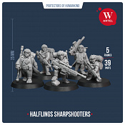 Сборные фигуры из смолы Halflings Sharpshooters, 28 мм, Артель авторской миниатюры «W» - фото