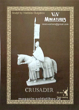 Фигурки из смолы Крестоносец на коне, 40 мм, V&V miniatures - фото