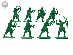 Солдатики из пластика Стрелки (8шт, цвет - зеленый, б/к), Воины и битвы