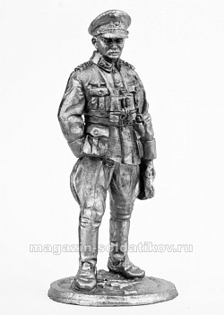 Миниатюра из олова 618 РТ Германский офицер, 54 мм, Ратник