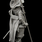 Сборная миниатюра из смолы Infantry officer Europe 17 th century, 75 mm (1:24) Medieval Forge Miniatures