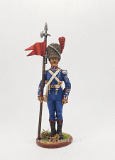 Миниатюра из олова Старший сержант 2-ой орлоносец 7-го лёгкого полка, 1809г, 54 мм, Студия Большой полк - фото