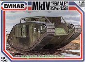 Сборная модель из пластика Mk IV 'Female' (самка) WWI heavy tank, (1:35), Emhar - фото