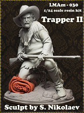 Сборная миниатюра из смолы Trapper II, 75 мм, Legion Miniatures - фото