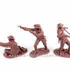 Солдатики из пластика Американская кавалерия №2, Кастер (кирпичный) 1:32 Plastic Platoon