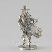 Сборная миниатюра из смолы Барабанщик, идущий, 28 мм, Аванпост - фото