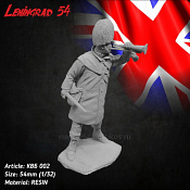 Сборная миниатюра из смолы Горнист, Британская Армия, 54 мм, Ленинград 54 - фото
