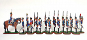Солдатики из пластика Французская линейная пехота на параде (набор в росписи), Большой полк - фото