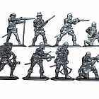 Солдатики из пластика Конкистадоры, Набор в коробке, 54 мм (8 шт, цвет-серебро), Воины и битвы