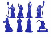 Солдатики из пластика Тайный Орден Мертвого Пламени (8 шт, синий цвет), 54 мм Воины и битвы - фото