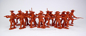 Солдатики из пластика Confederates 16 figures in 4 poses (brown) 1:32, Timpo - фото