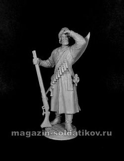 Сборная фигура из смолы Стрелец XVII в, 90 мм Chronos Miniatures