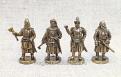Фигурки из бронзы Великие полководцы (набор 4 шт) 40 мм, Unica - фото