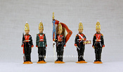 Солдатики из металла окрашенные Лейб-Гвардии Павловский полк 1914, набор 5 шт, 1:32, Гвардейскiй поход - фото